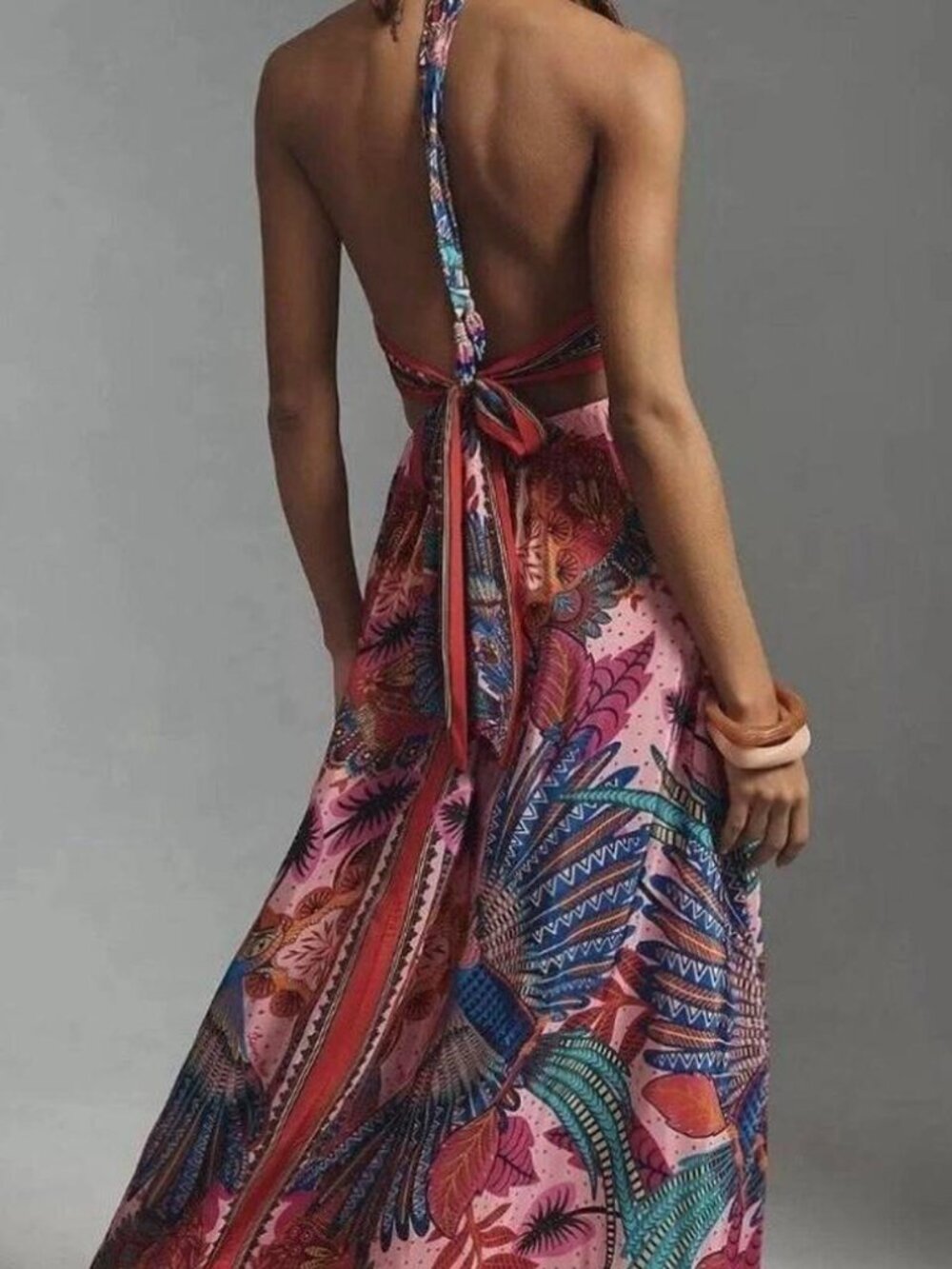 Macaw Scarf Maxi Dress NWT Never Worn - Picture 4 of 8